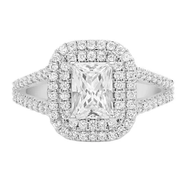1.90 CTW Double Halo Engagement Ring