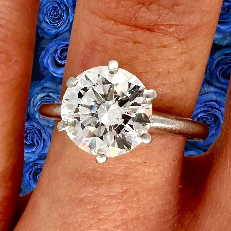 2.52 Carat GIA Platinum Solitaire Engagement Ring