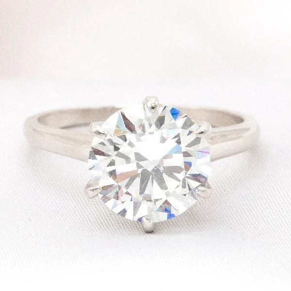 3.61 Carat Platinum Solitaire Engagement Ring