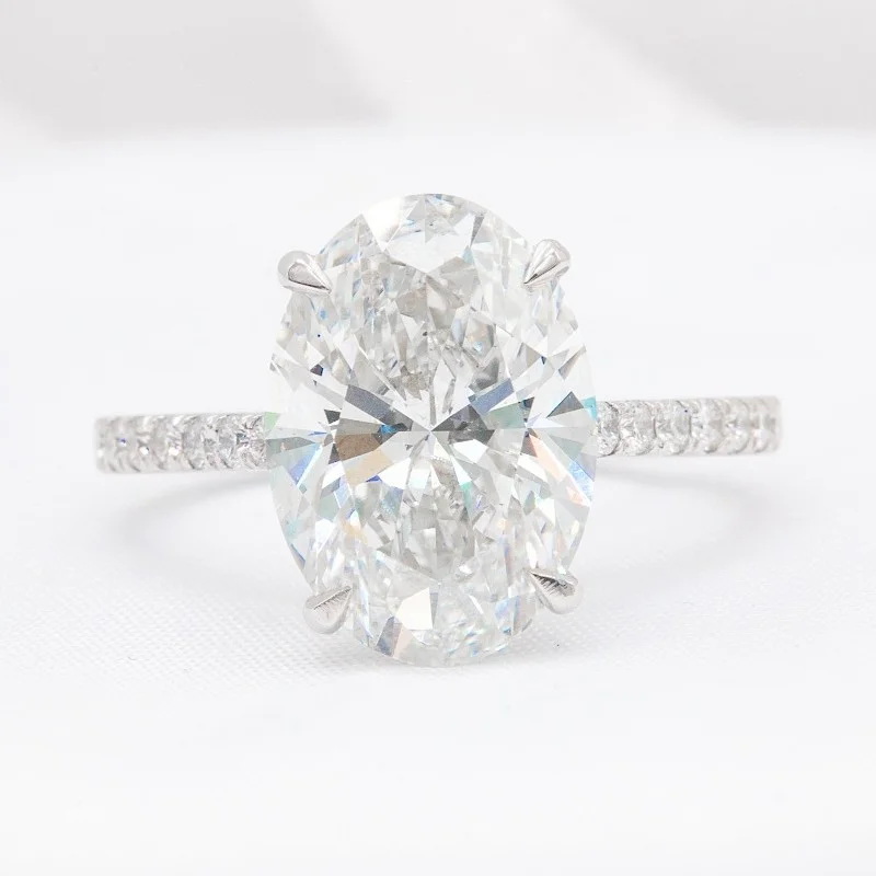 5.07 CTW Lab Grown Oval Engagement Ring