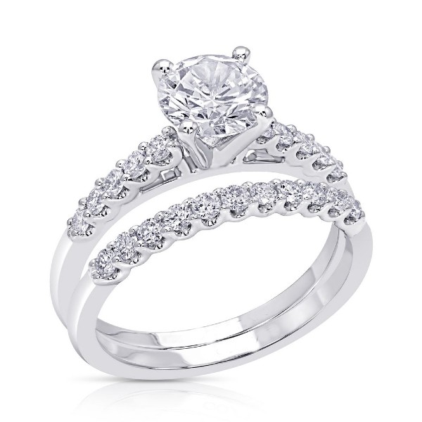 1.25 CTW Engagement Ring and Wedding Band