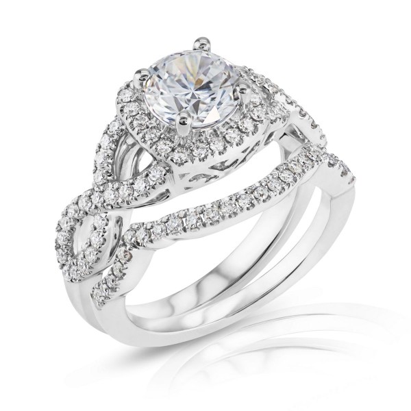 1.35 CTW Engagement Ring and Wedding Band