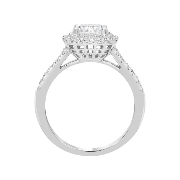 1.50 CTW Round Diamond Halo Engagement Ring 3