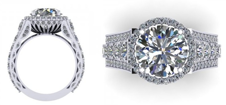 Custom Engagement Rings at different angles