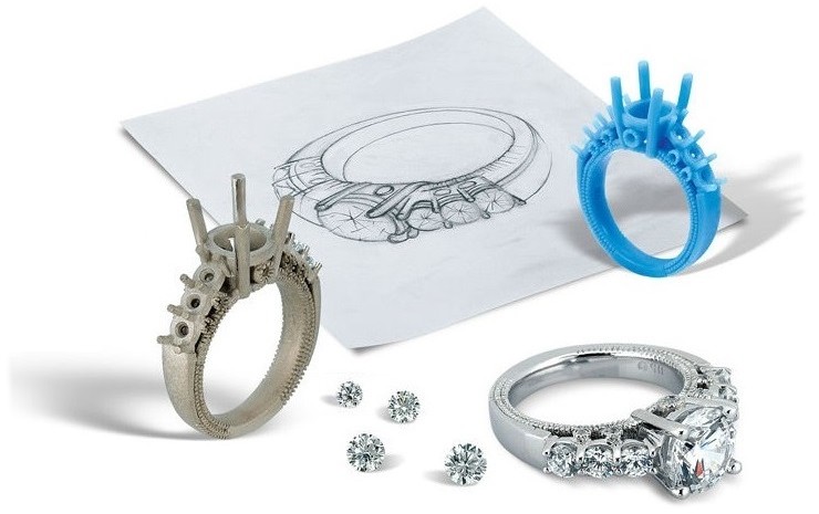 Custom diamond Ring Drawings and ideas