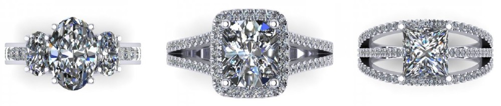 Custom Diamond Wedding Rings That were created by Diamond Exchange Houston
