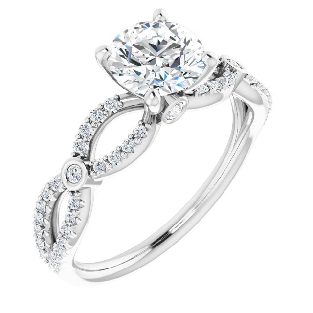 1.30 CTW Round Diamond Engagement Ring