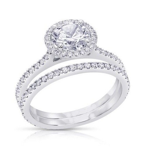 1.31 CTW Engagement Ring and Wedding Band