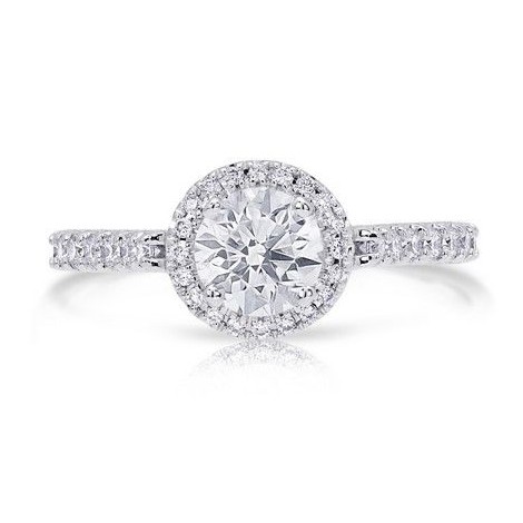 1.31 CTW Round Diamond Halo Engagement Ring