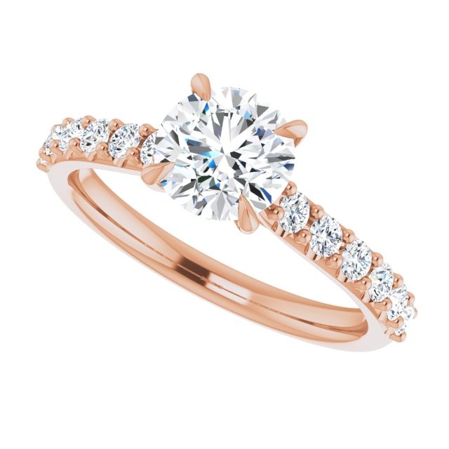 1.36 CTW Rose Gold Diamond Engagement Ring