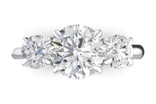 three stone engagement rings