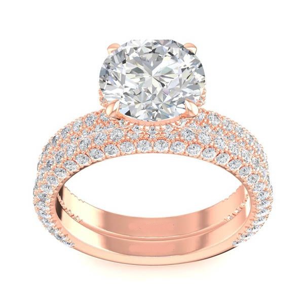 3.5 CTW Engagement Ring Rose Gold