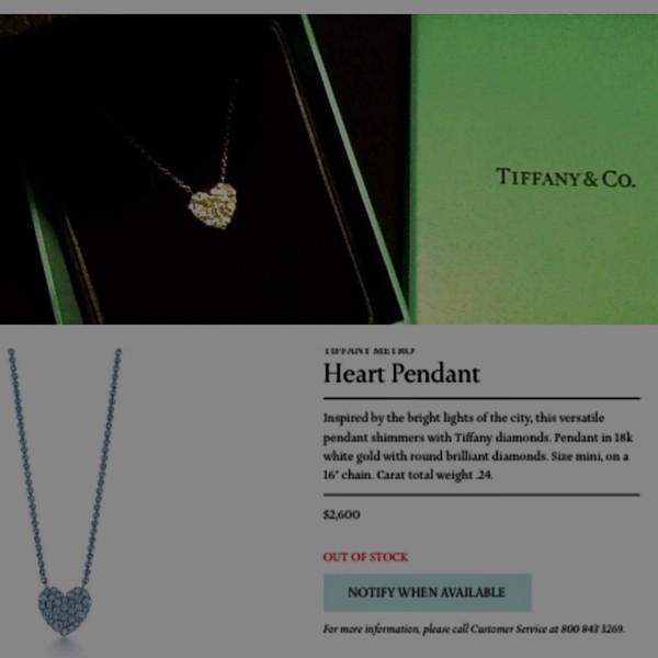 Tiffany Heart Pendant