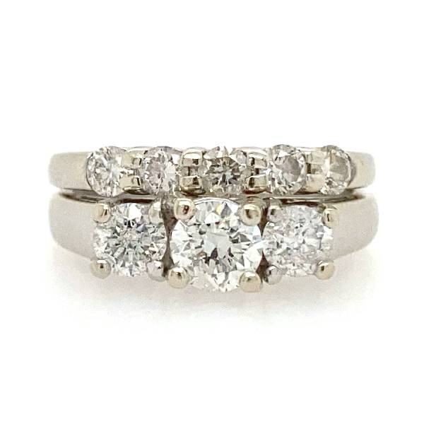 1.30 CTW Engagement Ring and Wedding Band