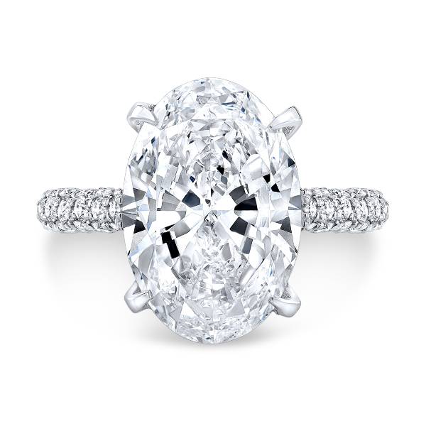 3 CTW Oval Hidden Halo Engagement Ring
