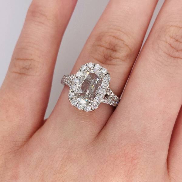 2.94 CTW GIA Certified Cushion Cut Engagement Ring