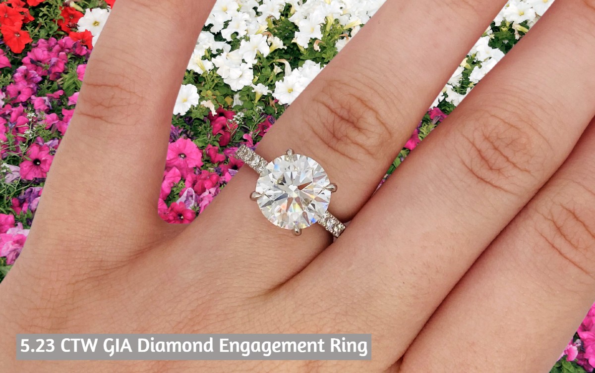 5.23 CTW Platinum GIA Certified Engagement Ring