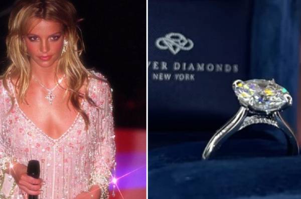 britney spears diamond engagement ring