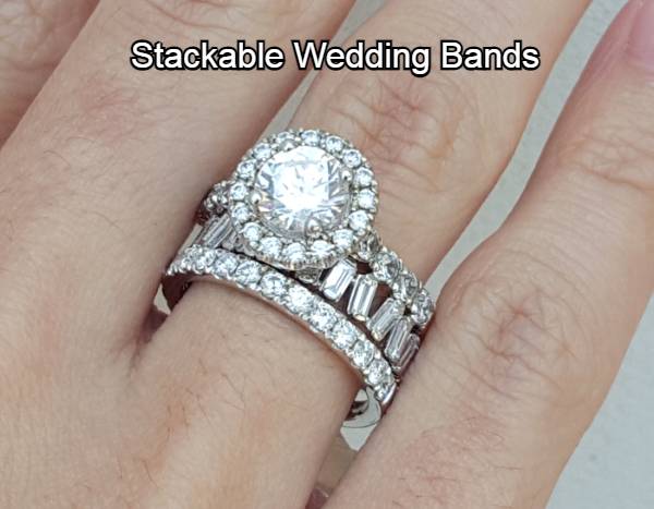 stackable wedding bands for engagement rings