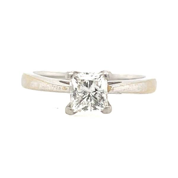 .95 Carat Certified Princess Cut Engagement Ring