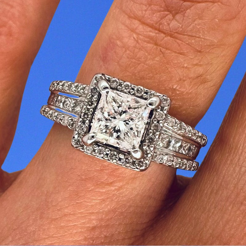 GIA Certified Princess Cut Engagement Ring
