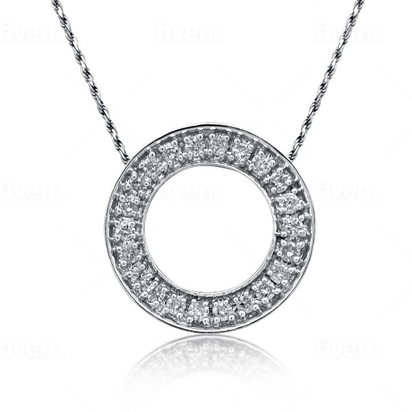 14k Diamond Ring Pendant and Necklace