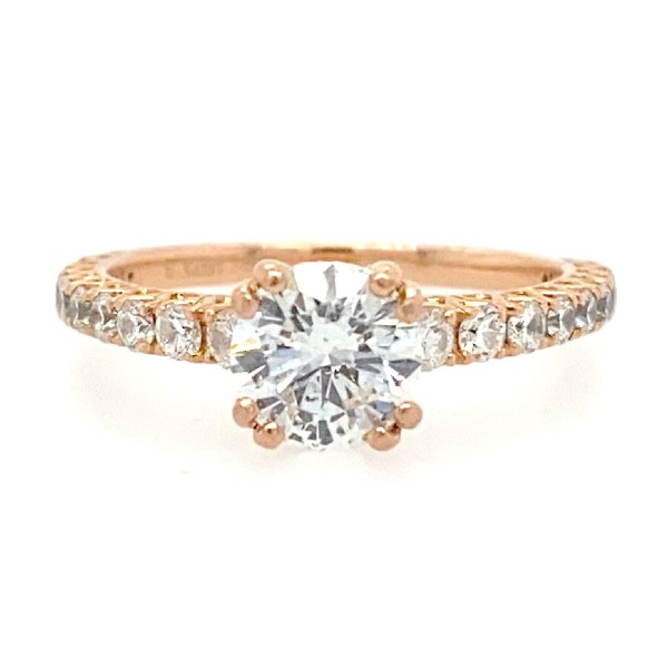 1.10 CTW Rose Gold Diamond Engagement Ring