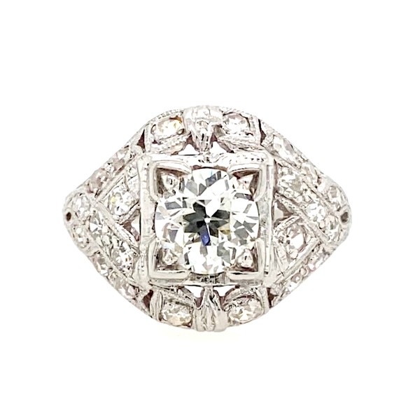 1 CTW Antique Art Deco Engagement Ring
