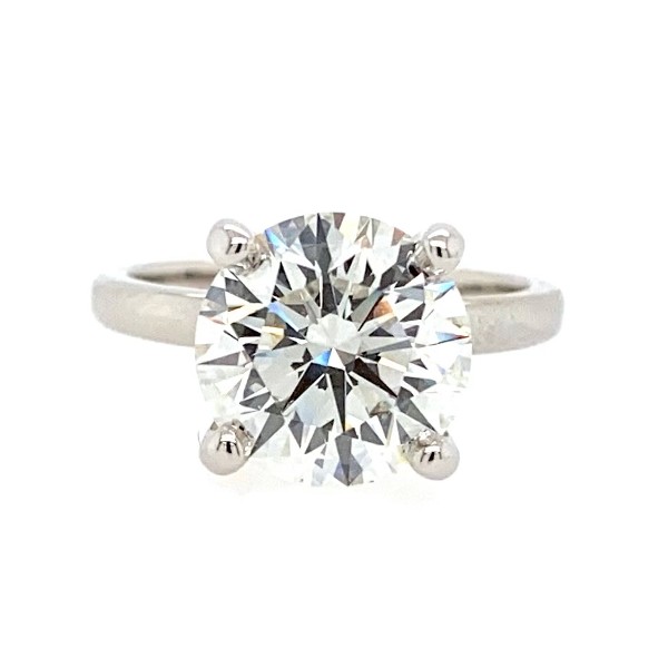 3.37 CTW Round Lab Diamond Engagement Ring