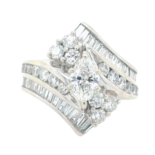 2.25 CTW Marquise Diamond Engagement Ring