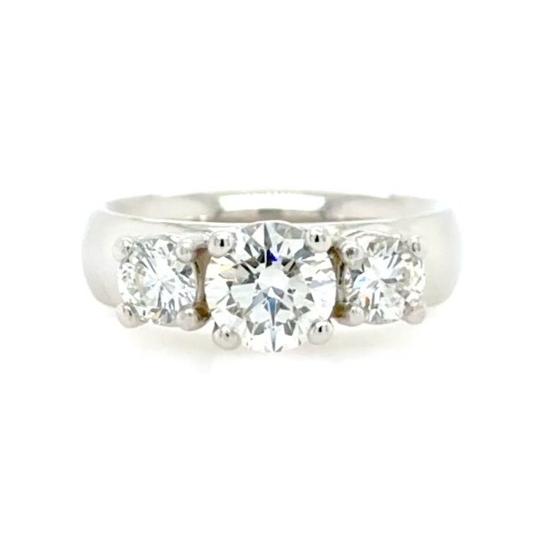 1.75 CTW Platinum GIA 3 Stone Engagement Ring