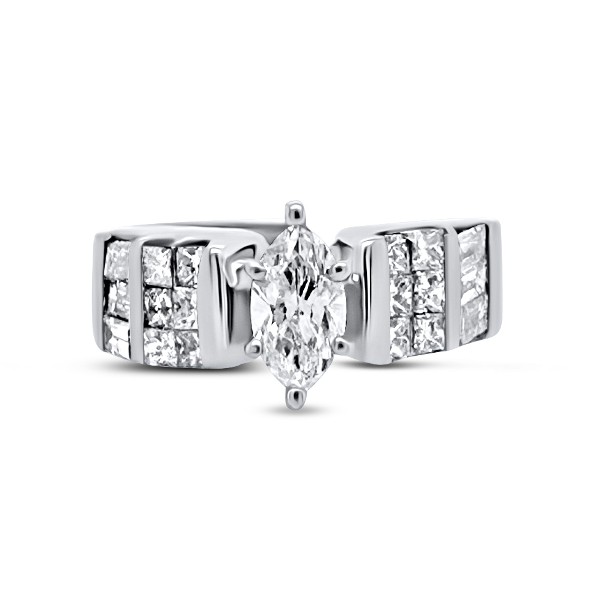 1.50 CTW Marquise Diamond Engagement Ring