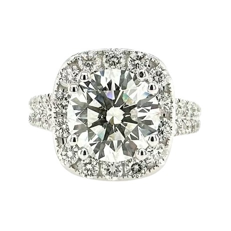 4.15 CTW Halo Diamond Engagement Ring