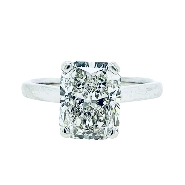 2.63 Carat Radiant Lab Diamond Engagement Ring