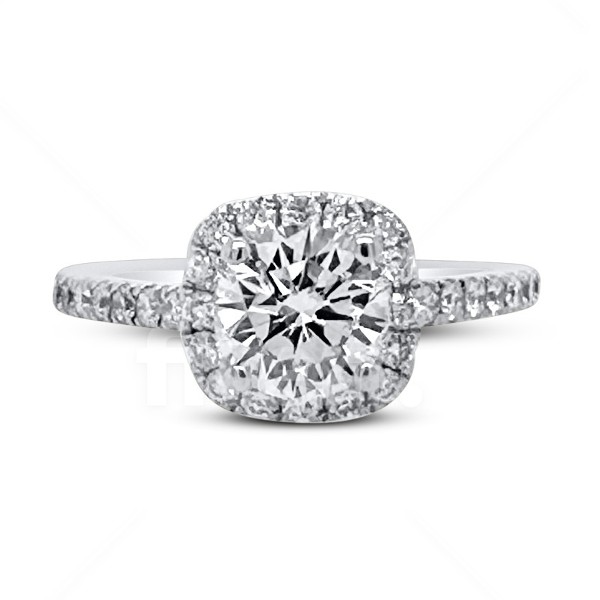 1.50 CTW GIA Certified Halo Engagement Ring