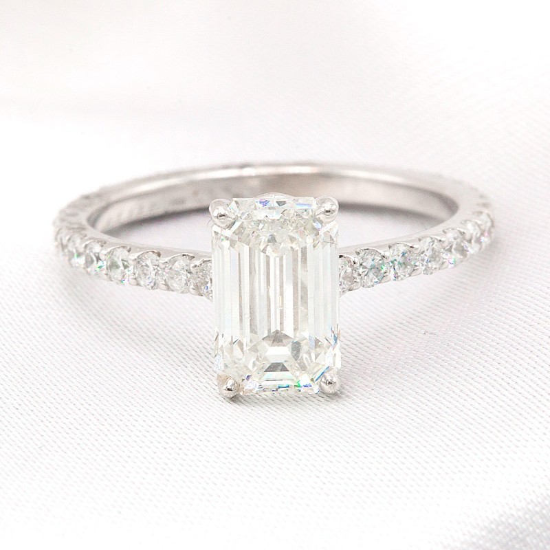 2 carat GIA Emerald Engagement Ring