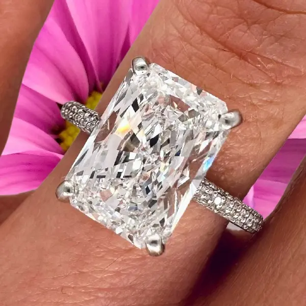 5 carat custom radiant cut engagement ring