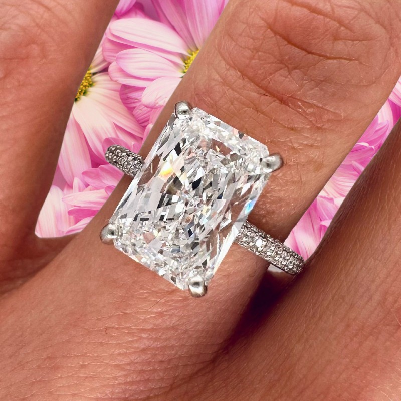 5 carat radiant diamond engagement ring