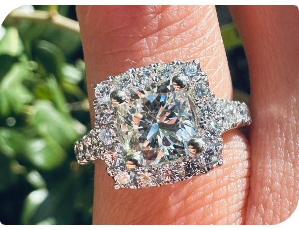 Custom lab diamond ring
