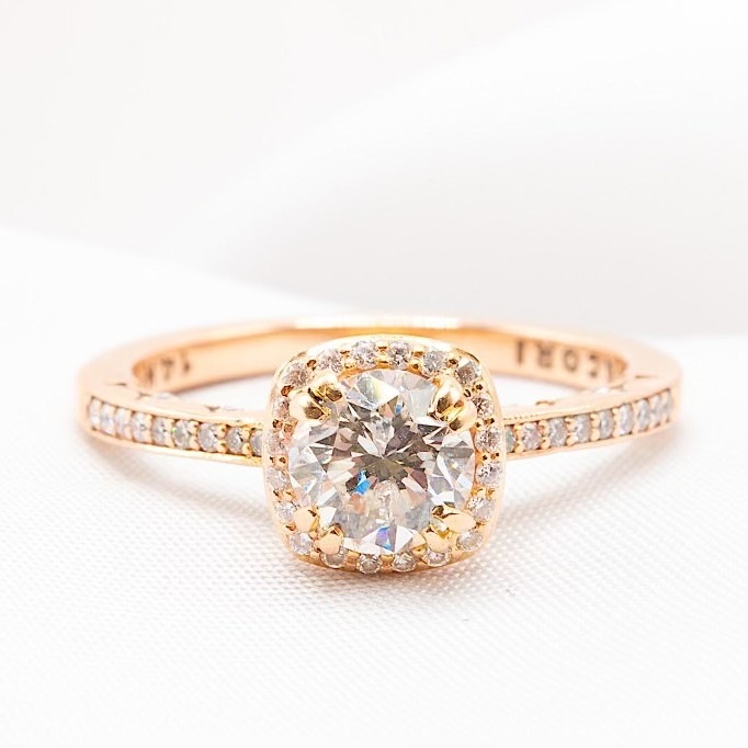 1.30 CTW Tacori Halo Diamond Engagement Ring