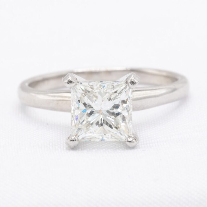 1.53 Carat GIA Certified princess cut engagement ring