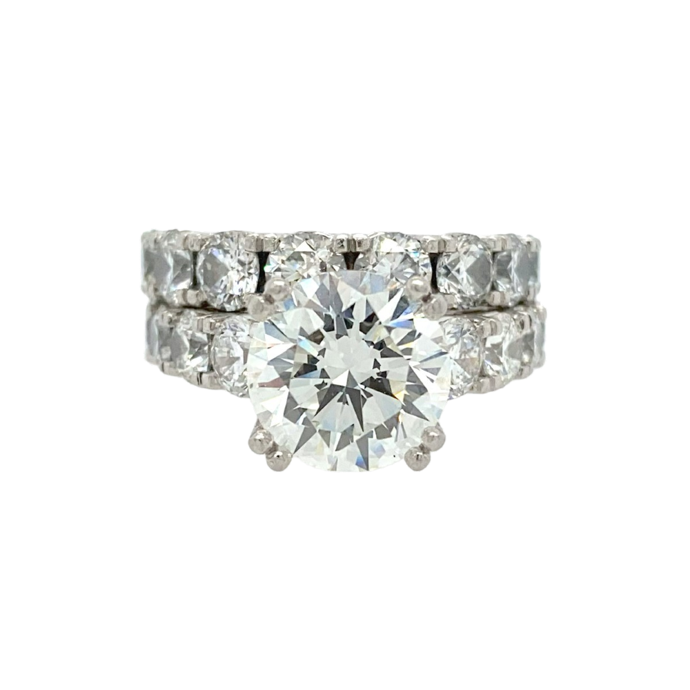 5.97 CTW GIA Engagement Ring and Band