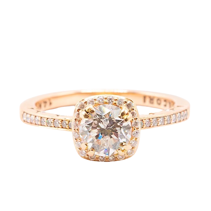 1.25 CTW Tacori Halo Diamond Engagement Ring ⋆ Diamond Exchange Houston