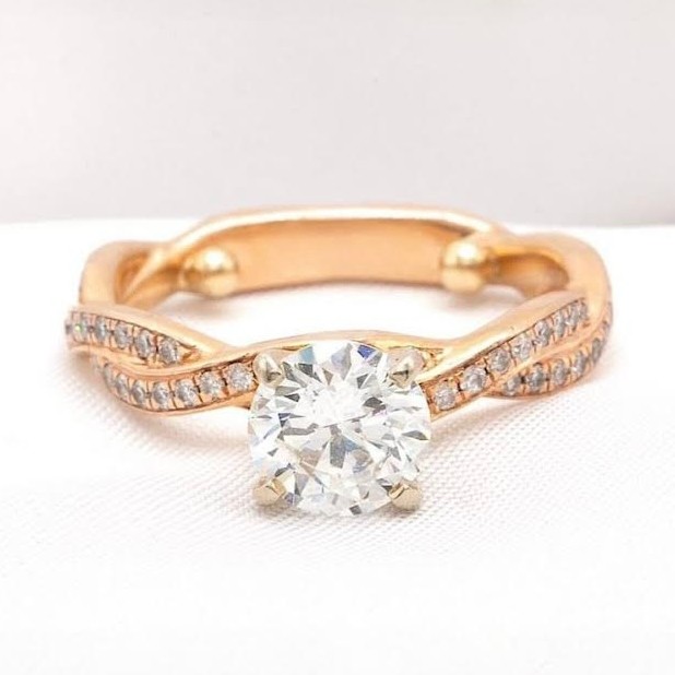 1.38 CTW Rose Gold Diamond Engagement Ring
