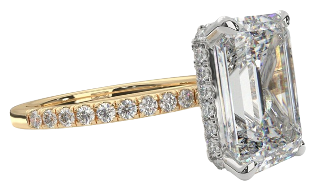custom lab grown diamond engagement ring