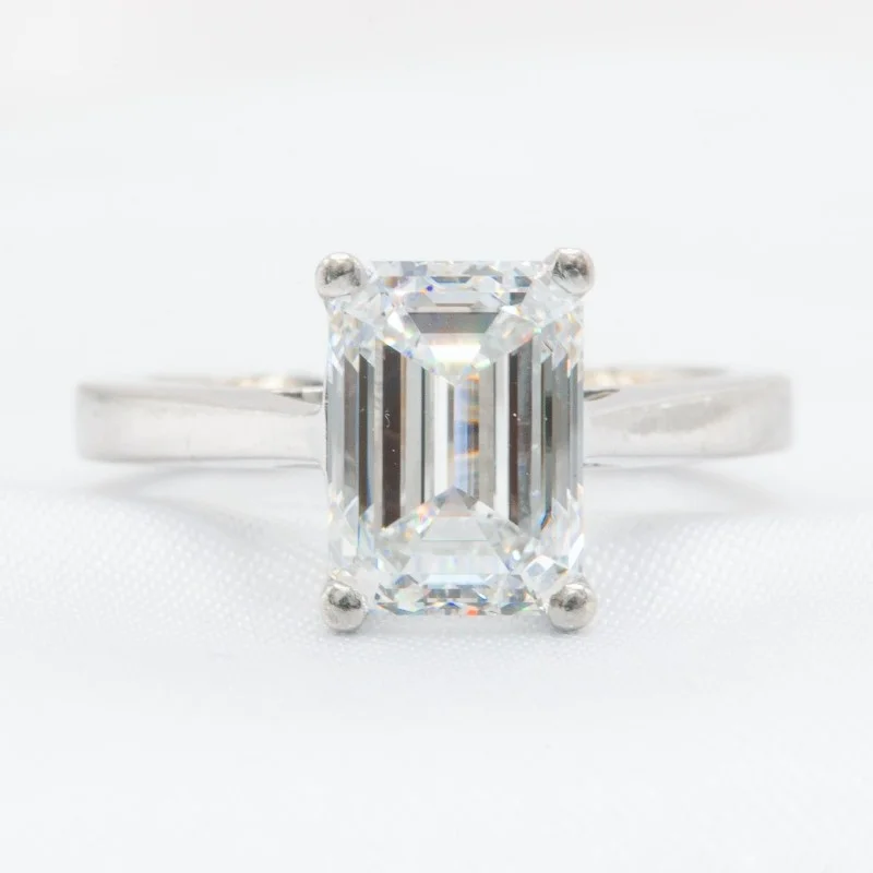 2.02 Carat GIA Emerald Solitaire Engagement Ring