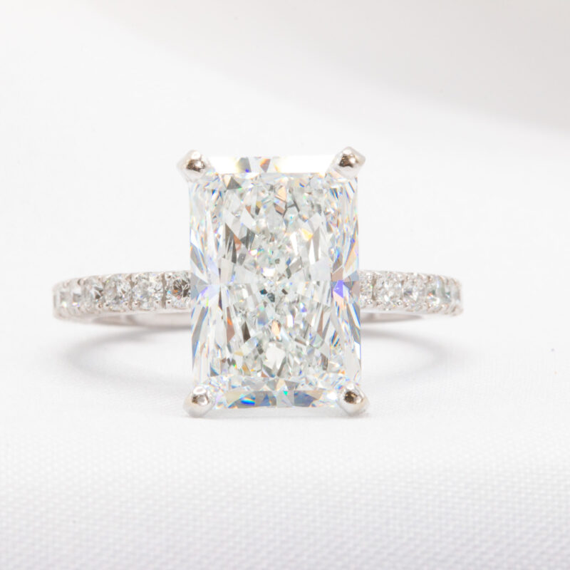 5.52 CTW Lab Grown-Radiant Engagement Ring