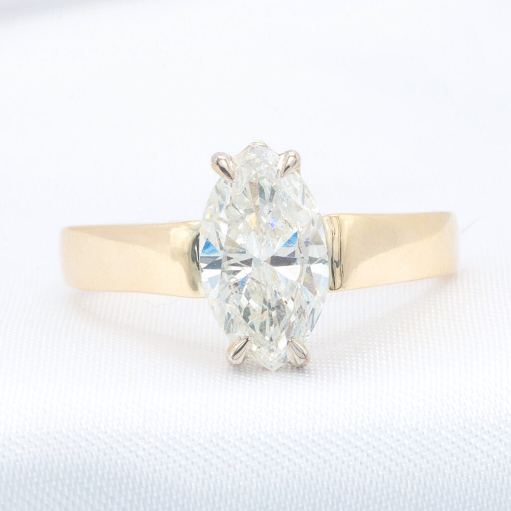 marquise diamond solitaire ring