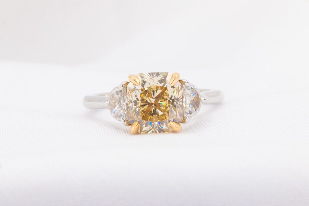 brown yellow diamond ring