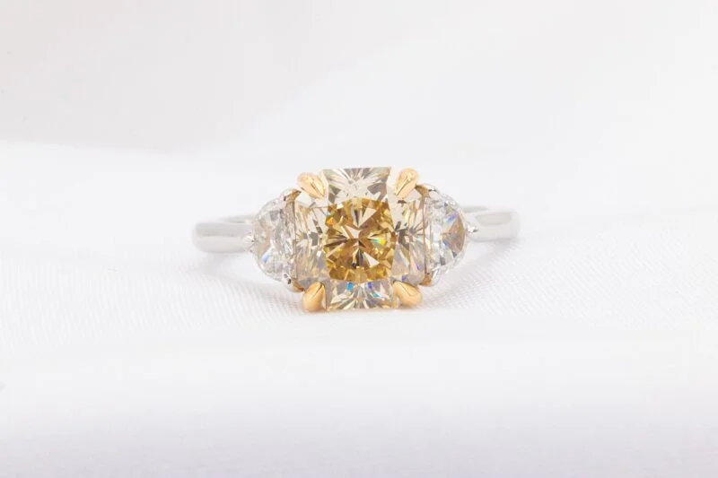 brown yellow diamond ring